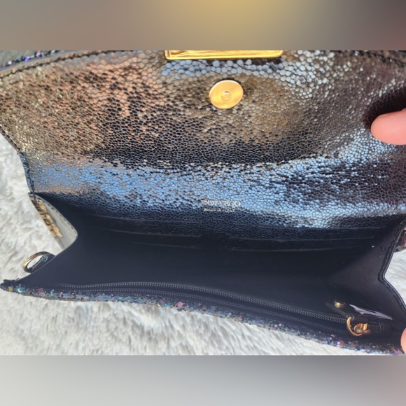 Jimmy Choo Fold Over Glitter Clutch Bag - Made in Italy. L23cm X H13cm X W3cm - Picture 6 of 6